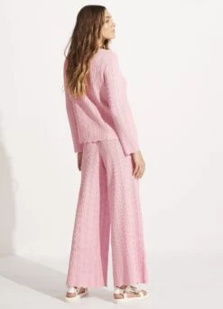 Crochet Tie Knit Top - Parfait Pink 10 Crochet Tie Knit Top - Parfait Pink -Fashion Swimwear Store 55004 KN ParfaitPnk 6