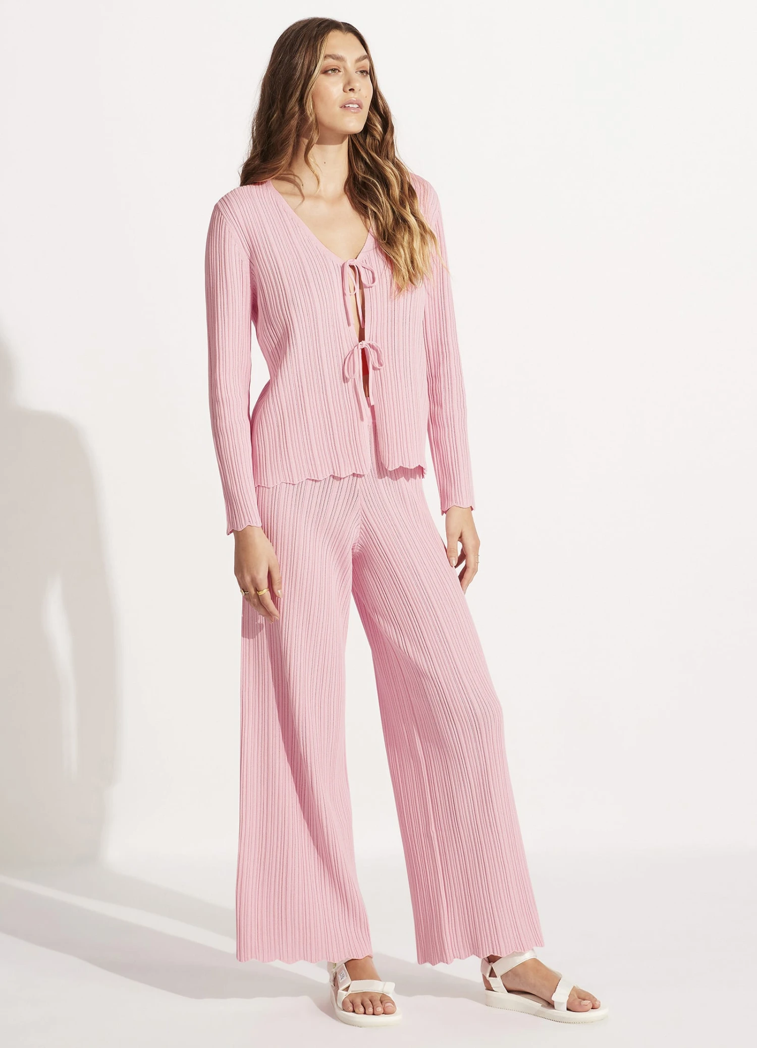 Crochet Knit Pant - Parfait Pink 5 Crochet Knit Pant - Parfait Pink - Image 3