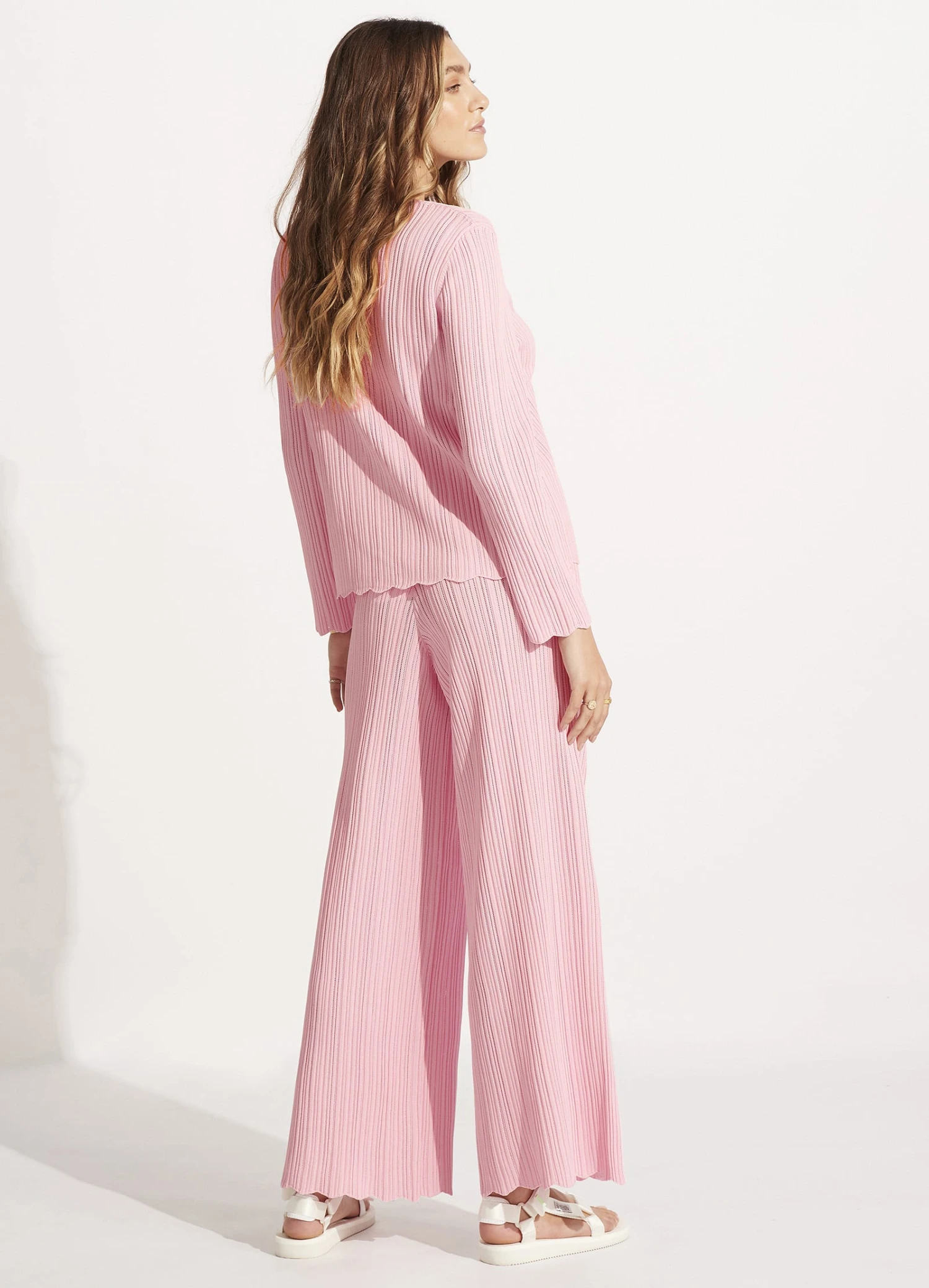 Crochet Knit Pant - Parfait Pink 6 Crochet Knit Pant - Parfait Pink - Image 4