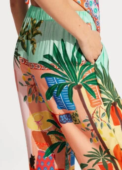 On Vacation Silk Pant - Azure -Fashion Swimwear Store 55020 PA Azure 7