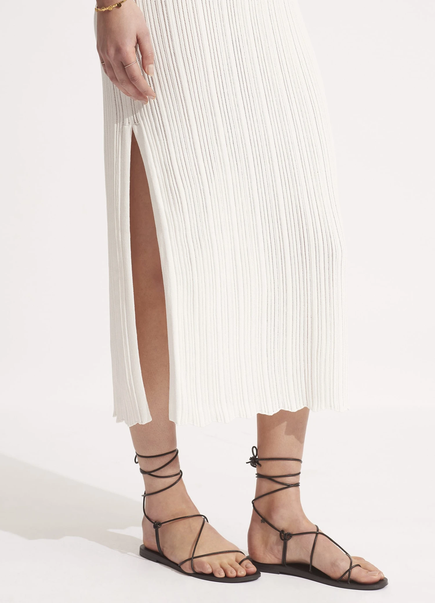 Crochet Knit Dress - White 6 Crochet Knit Dress - White - Image 4