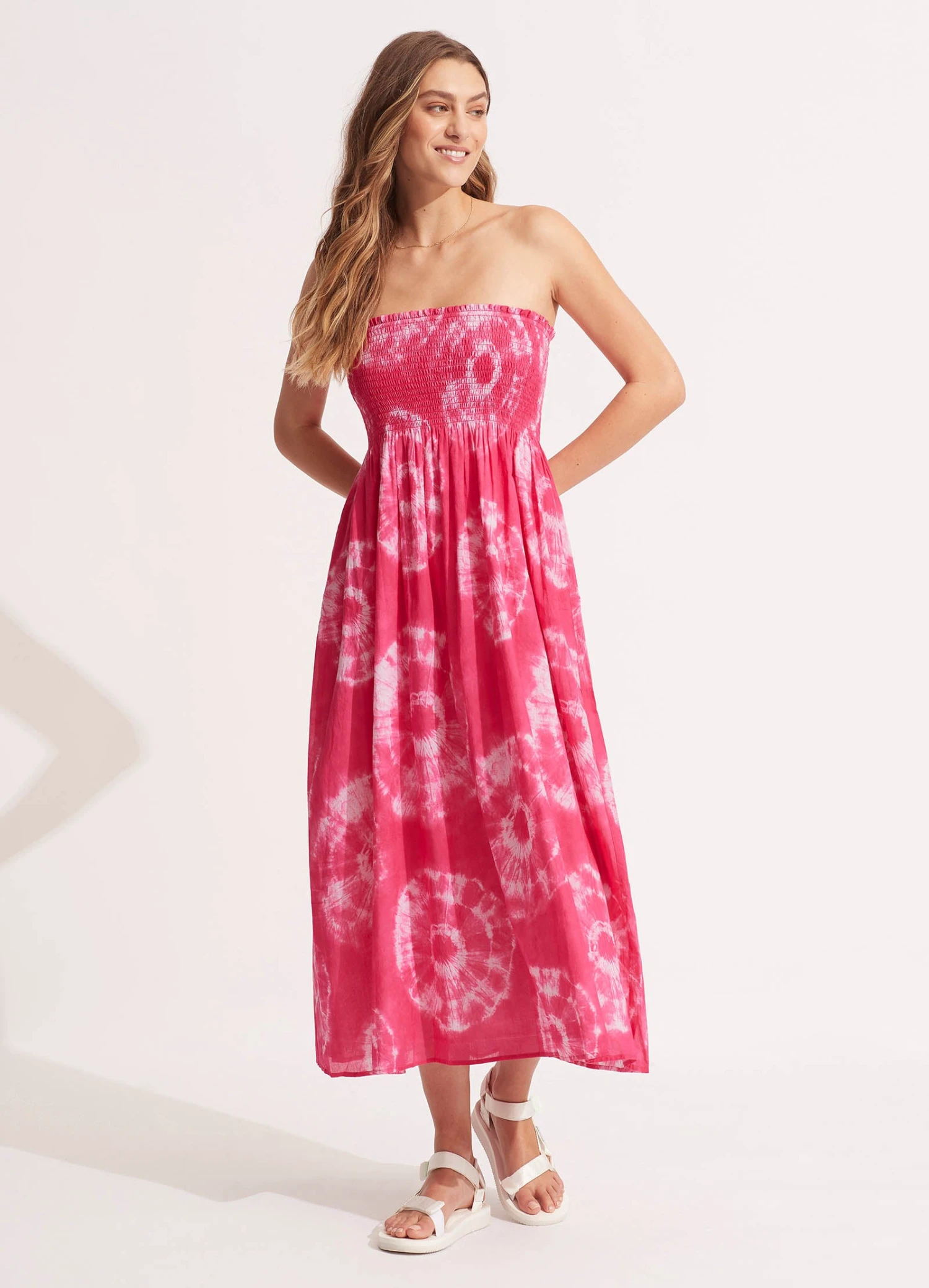 Tie Dye Maxi Skirt/Dress - Rose Pink 3 Tie Dye Maxi Skirt/Dress - Rose Pink