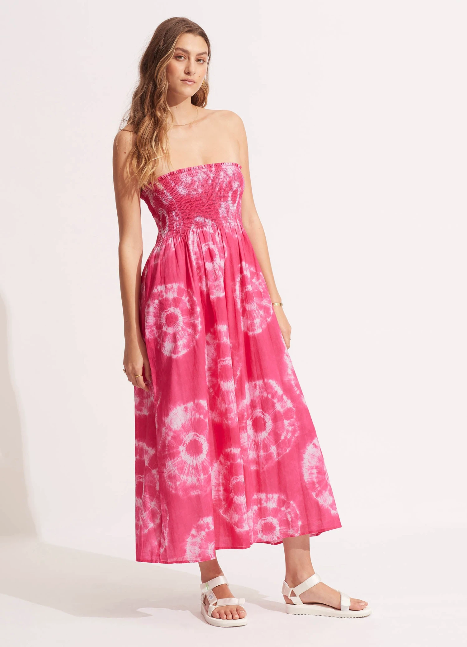 Tie Dye Maxi Skirt/Dress - Rose Pink 5 Tie Dye Maxi Skirt/Dress - Rose Pink - Image 3