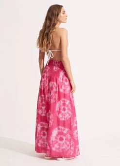Tie Dye Maxi Skirt/Dress - Rose Pink 10 Tie Dye Maxi Skirt/Dress - Rose Pink -Fashion Swimwear Store 55025 SK RosePink 7