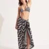 Modern Take Sarong - Black -Fashion Swimwear Store 55047 SG Black 3