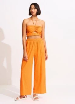 Crinkle Beach Pant - Mandarin