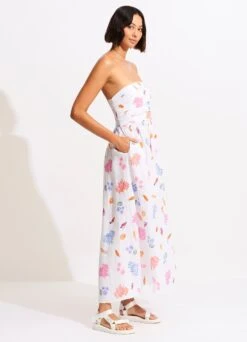 Under The Sea Strapless Maxi Dress - White -Fashion Swimwear Store 55076 DR White 5