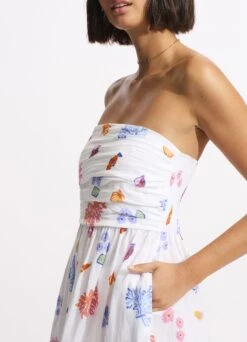 Under The Sea Strapless Maxi Dress - White -Fashion Swimwear Store 55076 DR White 7