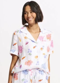 Under The Sea Beach Shirt - White
