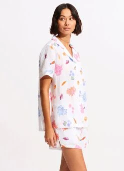 Under The Sea Beach Short - White -Fashion Swimwear Store 55078 SH White 5