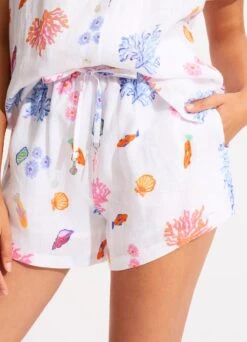 Under The Sea Beach Short - White -Fashion Swimwear Store 55078 SH White 7
