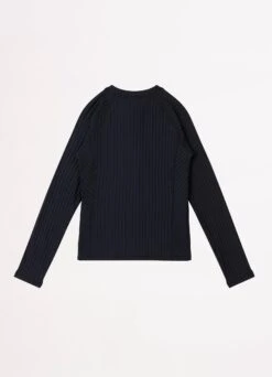 Girls Summer Essential Long Sleeve Rashie - Black 7 Girls Summer Essential Long Sleeve Rashie - Black -Fashion Swimwear Store 56496 Black 3