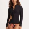 Palm Springs Long Sleeve Sunvest - Black 1 Palm Springs Long Sleeve Sunvest - Black -Fashion Swimwear Store 60203 703 Black 3