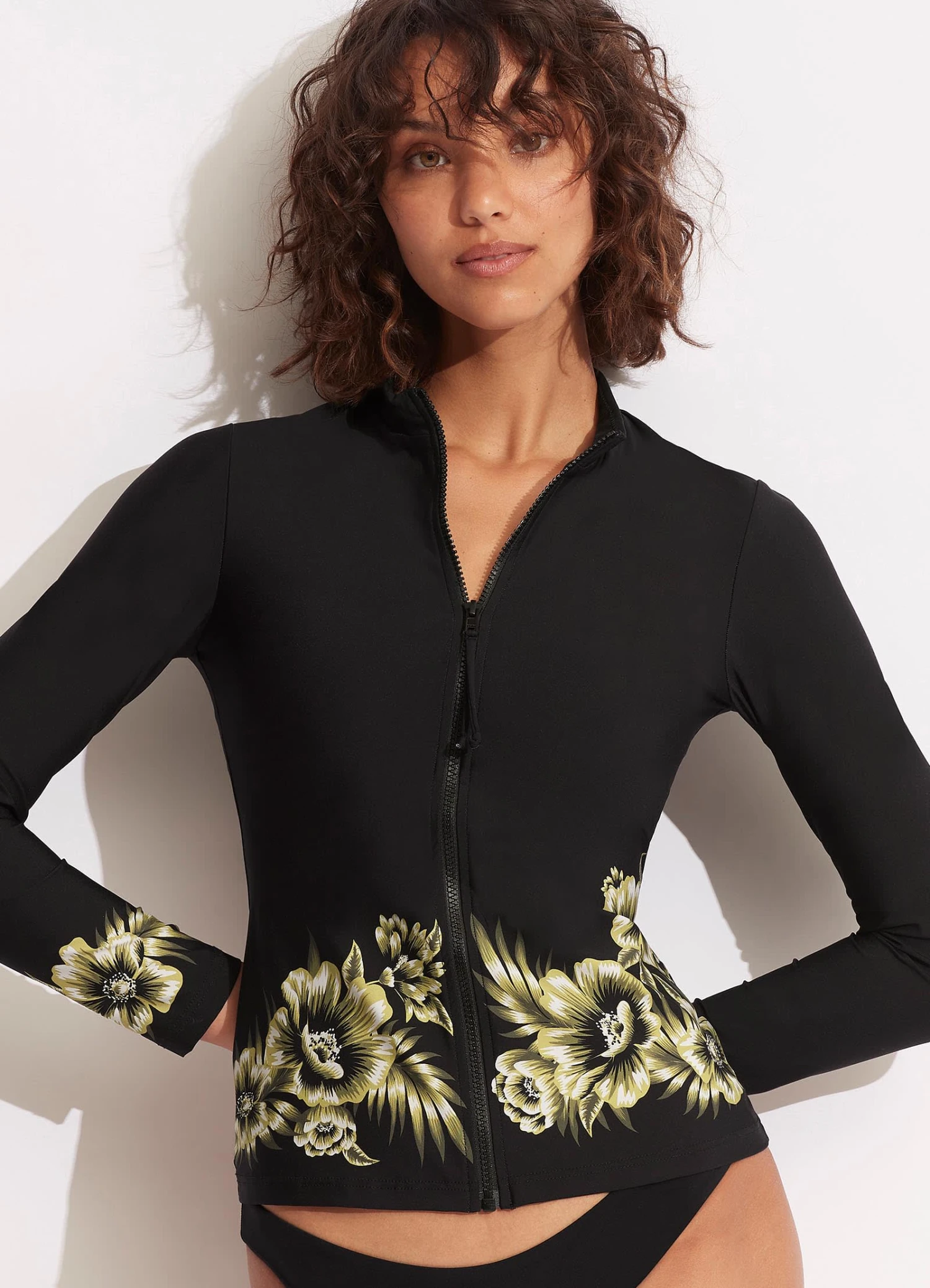 Island In The Sun Long Sleeve Sunvest - Avocado 3 Island In The Sun Long Sleeve Sunvest - Avocado