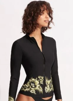 Island In The Sun Long Sleeve Sunvest - Avocado 9 Island In The Sun Long Sleeve Sunvest - Avocado -Fashion Swimwear Store 60203 946 Avocado 3