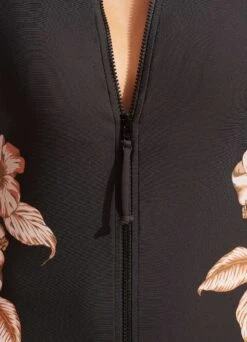 Castaway Long Sleeve Sunvest - Black -Fashion Swimwear Store 60203 980 Black 5