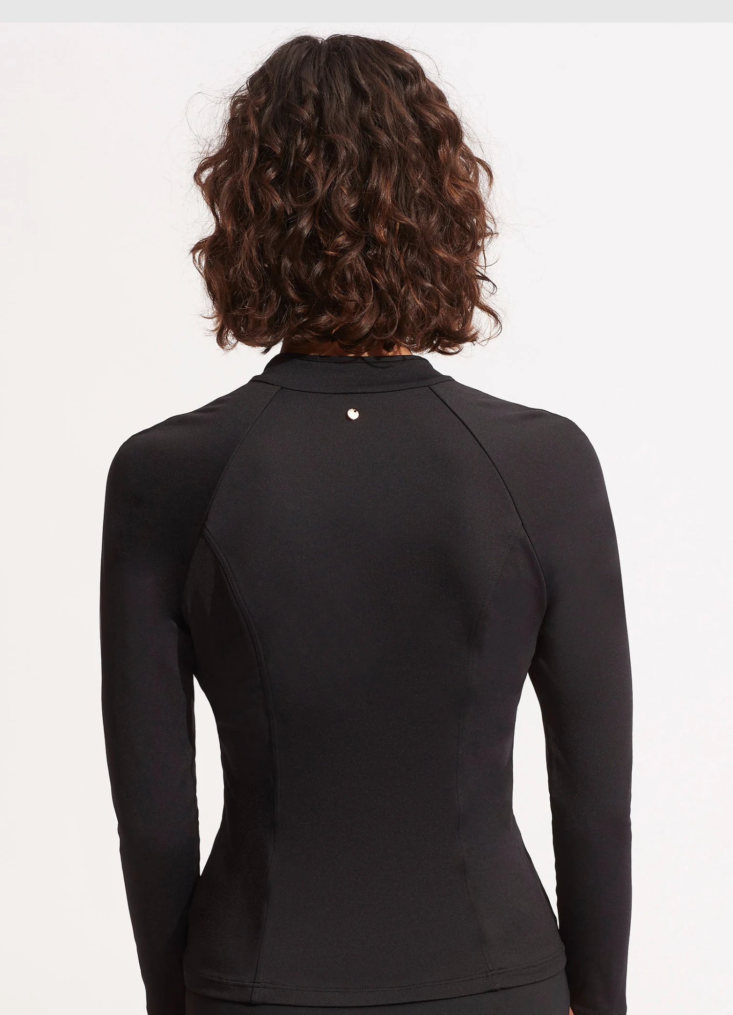Seafolly Collective Long Sleeve Sunvest - Black 6 Seafolly Collective Long Sleeve Sunvest - Black - Image 4