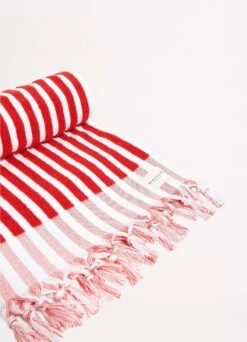 Marina Stripe Towel - Chilli -Fashion Swimwear Store 71761 TL Chilli 4