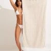 Marina Stripe Towel - Natural 2 Marina Stripe Towel - Natural -Fashion Swimwear Store 71761 TL Natural 1 091b755e 0ee5 40af a338 b6aefe4ac7eb