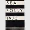 Folly Stripe Towel - Black