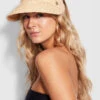 Raffia Visor - Natural -Fashion Swimwear Store 71802 HT Natural 1