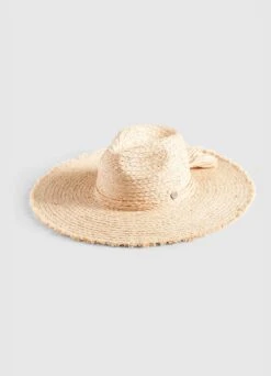Raffia Fringe Tie Hat - Natural -Fashion Swimwear Store 71812 HT Natural 3 10df067a 6a24 477c 83b9 5c03a286bdc8