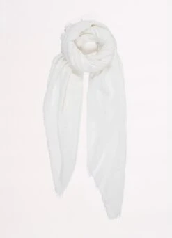 Textured Cotton Beach Wrap - White -Fashion Swimwear Store 71830 White 3