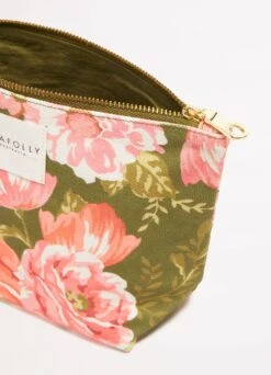 Paradise Garden Canvas Pouch - Avocado 7 Paradise Garden Canvas Pouch - Avocado -Fashion Swimwear Store 71840 BG Avocado 3