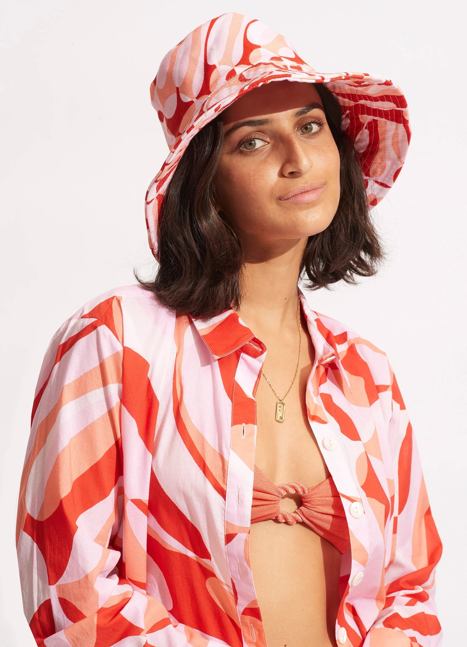 Poolside Bucket Hat - Chintz Pink 4 Poolside Bucket Hat - Chintz Pink - Image 2