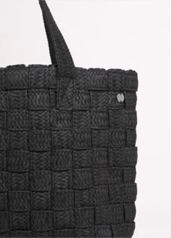 Criss Cross Woven Tote - Black -Fashion Swimwear Store 71861 BG Black 3