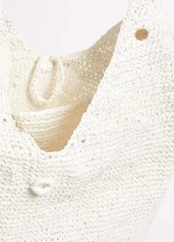 Cocoon Woven Tote - White -Fashion Swimwear Store 71879 BG White 4