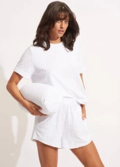 Capri Beach Pillow - White