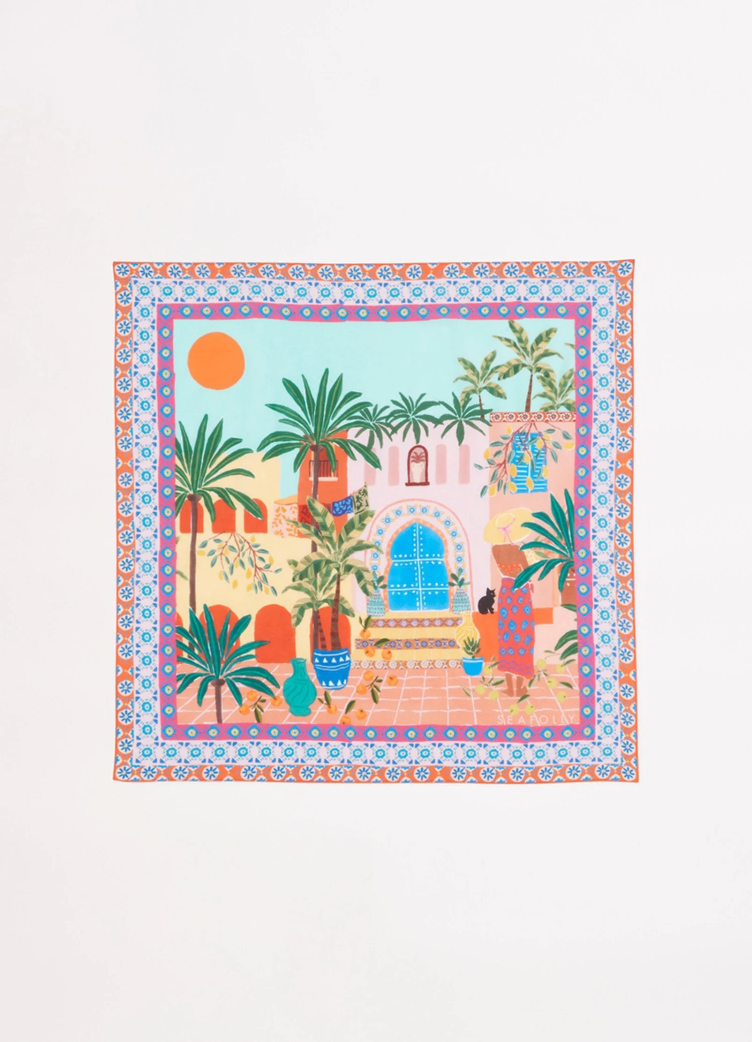 On Vacation Scarf - Azure 4 On Vacation Scarf - Azure - Image 2