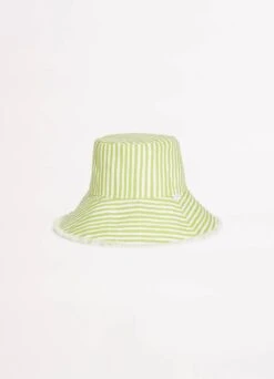 Stripe Bucket Hat - Soft Olive -Fashion Swimwear Store 71937 HT SoftOlive 4