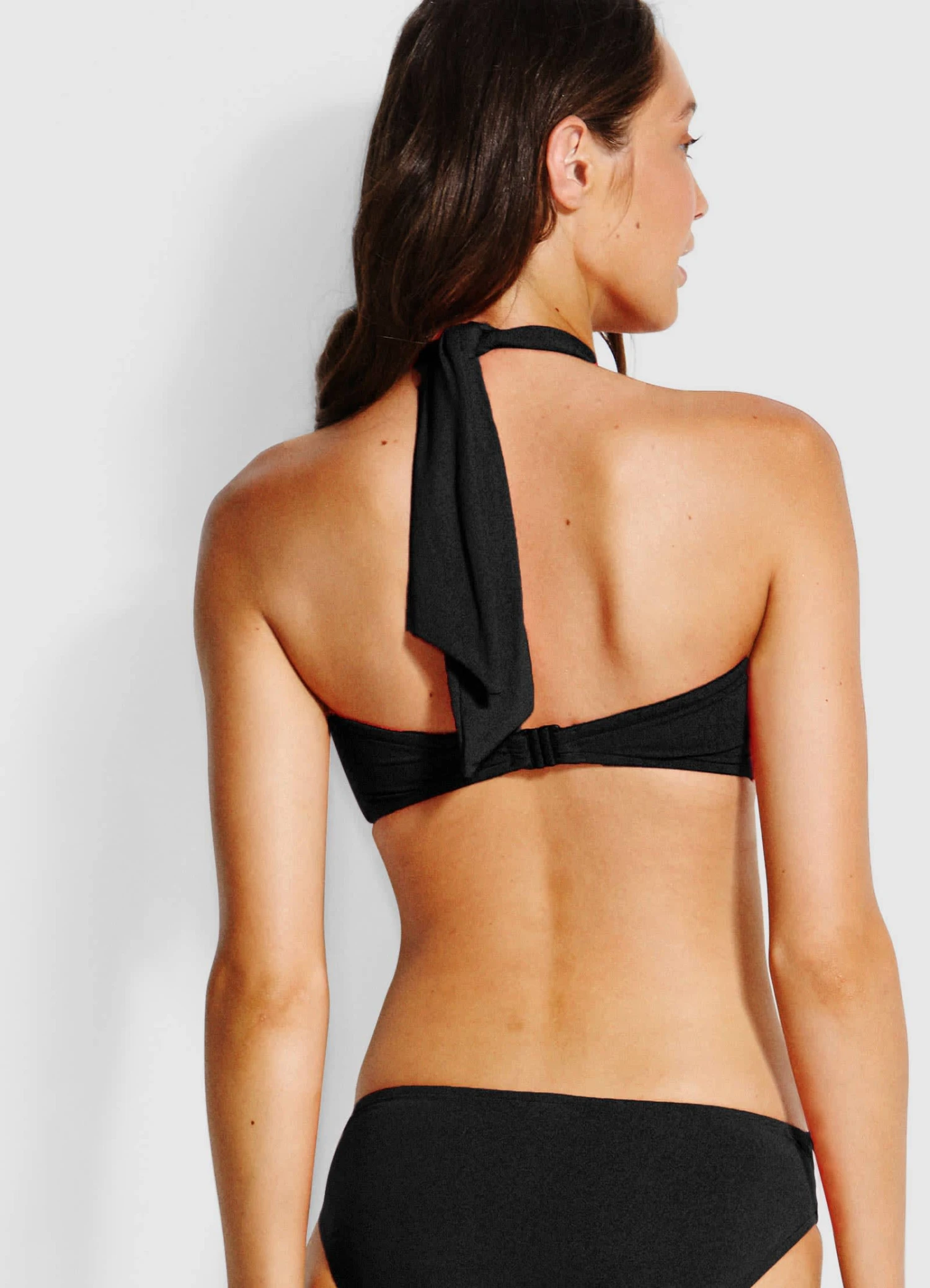 Seafolly Halter Bandeau Bikini Top - Black 4 Seafolly Halter Bandeau Bikini Top - Black - Image 2